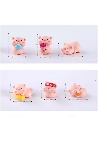 Choice ٦ قطع من زينة الخنزير اللطيف المصغرة من فيتاليتي، لتزيين طاولة الطعام ...