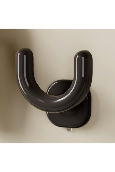 Choice1 حامل شبشب رمادي معدني مزود بأكواب شفط، لا يحتاج إلى ثقب، يُثبت على ال...