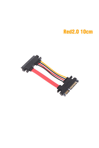 choice2 كابل تمديد SATA أحمر بطول 10 سم، 22 سن ذكر إلى أنثى، SATA 22 سن ذكر إ...