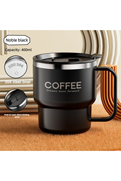 choice2 كوب قهوة نوبل بلاك 301-400 مل مصنوع من الفولاذ المقاوم للصدأ 304، معز...