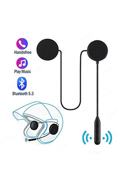 Choice سماعة رأس لاسلكية سوداء تعمل بتقنية البلوتوث لخوذة الدراجة النارية، مز...