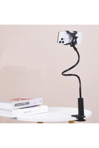 Choice1 حامل تثبيت للهاتف المحمول على سطح المكتب بجانب السرير باللون الأسود، ...