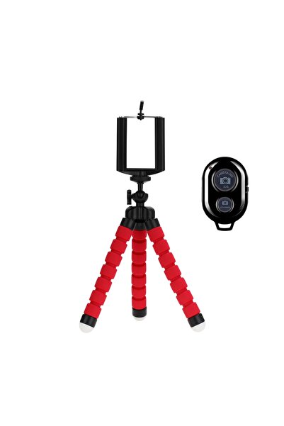 Choice4 حامل ثلاثي القوائم إسفنجي أحمر اللون، حامل ثلاثي القوائم صغير لكاميرا...