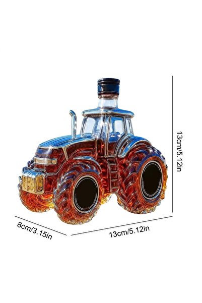 Choice إناء مشروبات كحولية سعة 300 مل بتصميم جرار، زجاجة ويسكي زجاجية للبراندي.