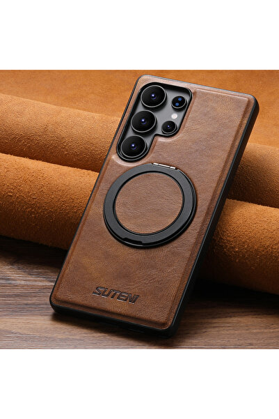 Choice6 غلاف هاتف SUTENI Galaxy S25 Ultra بني اللون، مزود بشحن لاسلكي مغناطيس...