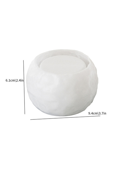 Choice قالب سيليكون دائري من الإسمنت الأبيض ذو ملمس حجر الفضاء، صندوق تخزين، ...