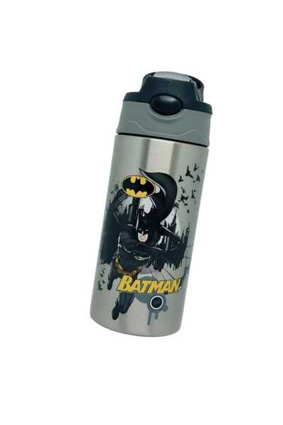 ALPA STORE Batman Çelik Pipetli Matara 500 Ml Suluk