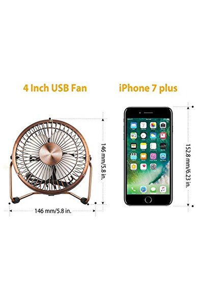 Choice 1 pc mini fan 1Pc Antique USB Cable Mini Personal Fan Metal Design Hig...