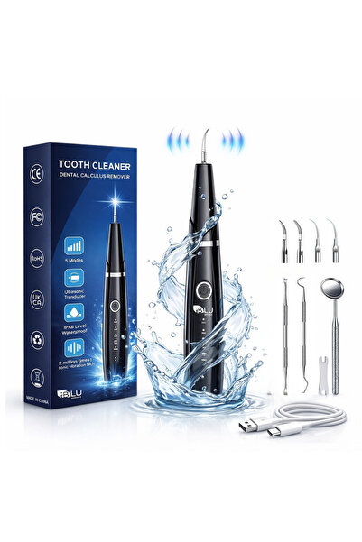 iBLU smart Ultrasonic Scaler, Tartar and Plaque Removal, 5 Modes, LED, 4 Head...