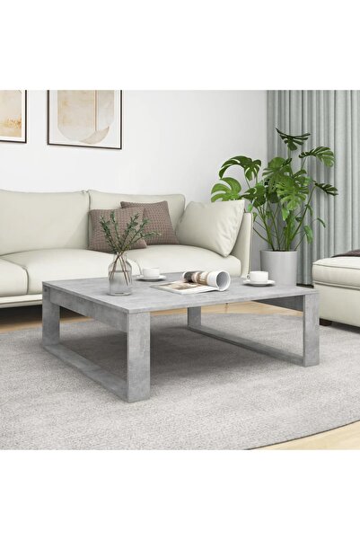 Concept Τραπεζάκι σαλονιού, γκρι σκυροδέματος, 100x100x35 cm, μοριοσανίδα