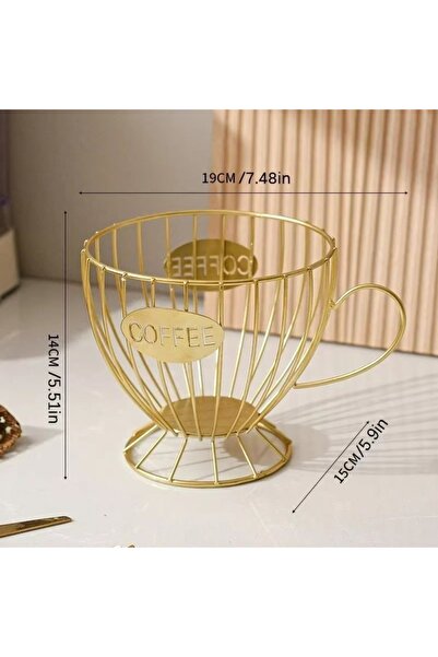 Choice حامل كبسولات قهوة ذهبي عالي الجودة بسعة كبيرة، كوب تخزين كبسولات القهو...