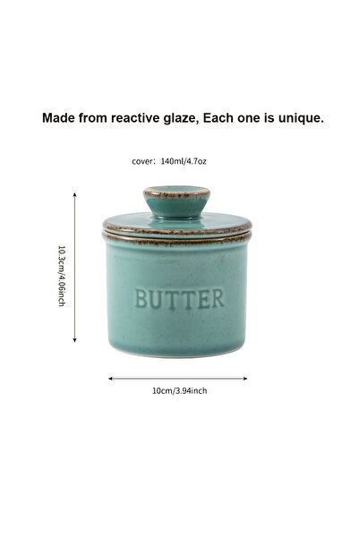 choice2 green 1pc ceramic yellow oil tank, unique kiln turned ceramic butter ...