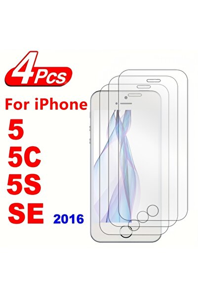 Choice iPhone 5 For iPhone 5 4-Pack Tempered Glass For iPhone SE 2016, iPhone...