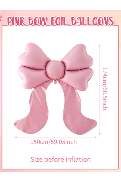 Choice Other 1pc big bow Pink bow balloon decoration birthday Valentine's Day...