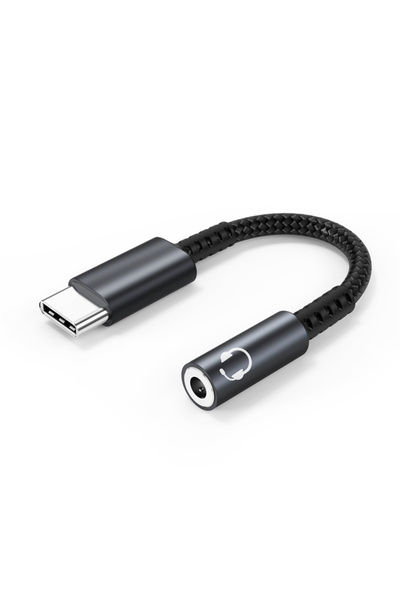 Choice3 كابل أسود من النوع C إلى 3.5 ملم، كابل صوت رقمي، شريحة DAC، 16 بت، 48...