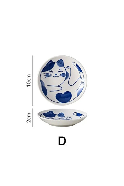 Choice 1pcs D Creative Cartoon Lucky Cat Ceramic Dessert Sauce Dish Fruit Sus...