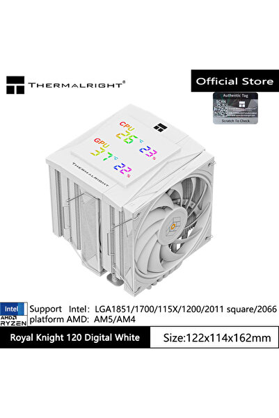 Choice بدون إضاءة RGB، مبرد هواء آخر RK 120 Digital WT من Thermalright Royal ...