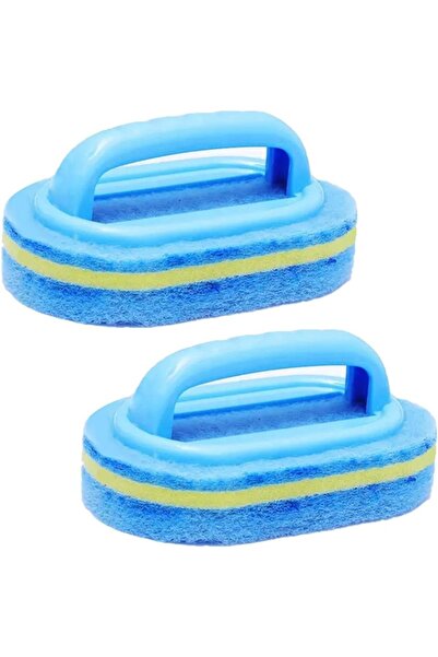 Choice فرشاة تنظيف زرقاء من قطعتين مع مقبض، إسفنجة مطبخ، إسفنجة سميكة لتنظيف ...