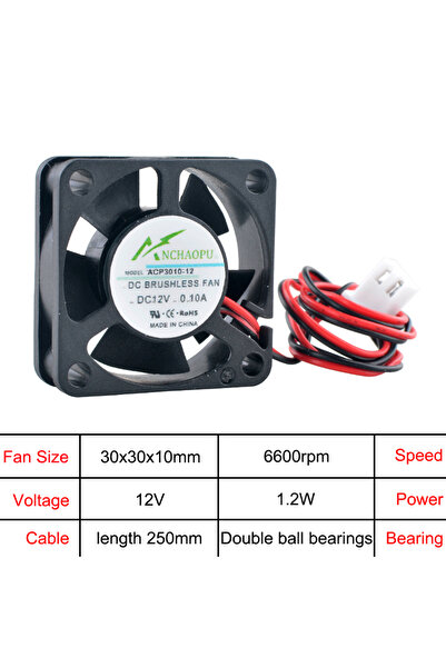 choice2 NO RGB black 12V double ball ANCHAOPU ACP3010 3cm 30mm fan 30x30x10mm...