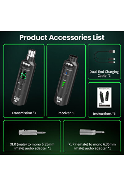 Choice1 جهاز استقبال/مرسل لاسلكي احترافي SF-1 بتردد 2.4 جيجا هرتز من XTUGA UHF