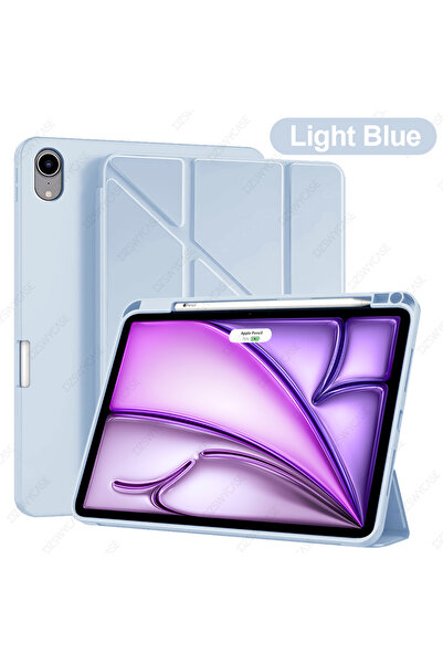 Choice3 جراب أزرق فاتح لجهاز iPad Air الجيل الرابع/الخامس مقاس 10.9 بوصة، ولج...