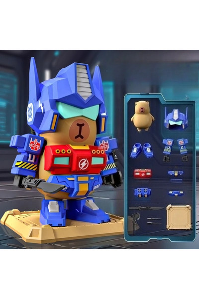 Choice WHITE Mini Capybara Magnetic Mecha Armor Set Assembly Model Toy Movabl...