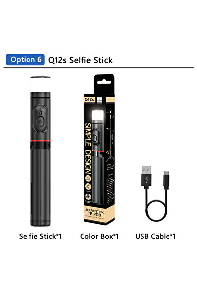 choice2 الخيار 6: حامل ثلاثي القوائم لاسلكي بتقنية بلوتوث Q12/Q12s للهواتف ال...