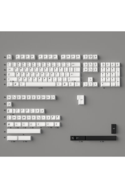 Choice keycaps 148 Keys Minimalist White Keycaps PBT Cherry Profile Dye Subli...