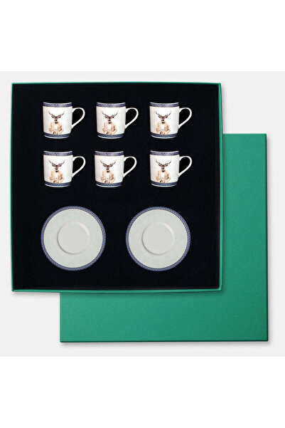 VITELLI DUBAI مجموعة أكواب قهوة تركية من دير لويز، 6 قطع