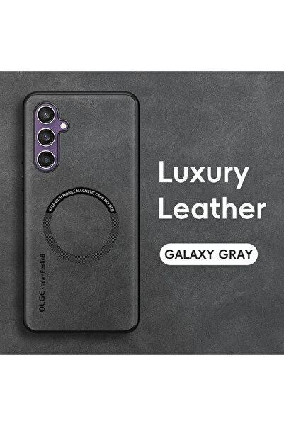 Choice7 Galaxy A56 Grey Luxury Leather Matte Phone Case For A56 A16 A26 A36 A...