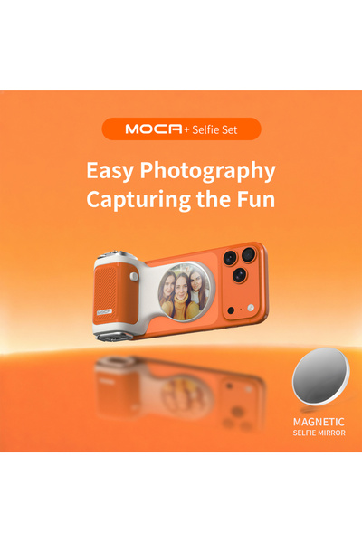 Choice مساعد كاميرا آيفون MOCA برتقالي اللون عاكس COMITOK MA، مقبض غالق قلاب ...