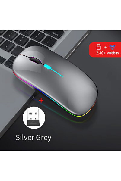 Choice3 ماوس لاسلكي جديد رمادي اللون مزود بتقنية OTG، يدعم وضعين، متوافق مع ا...