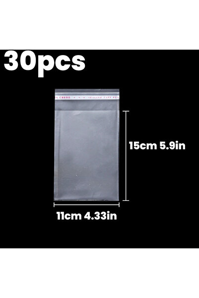 Choice4 Other 11cmx15cmx30pc OPP Transparent Self-adhesive Sealed Plastic Pac...