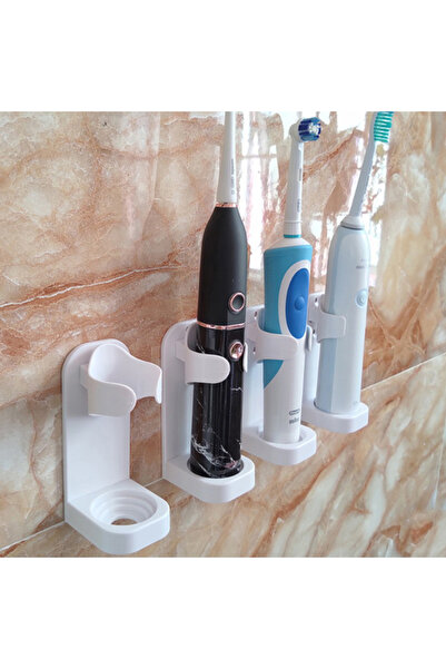 Choice حامل فرشاة أسنان كهربائية أبيض اللون - قطعة واحدة، يُثبت على الحائط، ق...