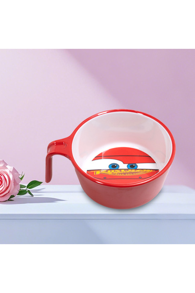 Choice9 وعاء بمقبض مفرد، قطعة واحدة، طقم أدوات مائدة ديزني كارتون كارز لايتني...