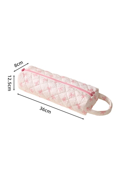 Choice1 Bowknot Travel Hair Dryer Storage Bag with Handle Dustproof Curler St...