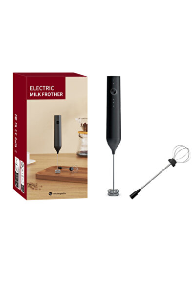 Choice3 خلاط حليب قوي محمول باليد من KJBQ-13 أسود اللون، مثالي لتحضير رغوة ال...