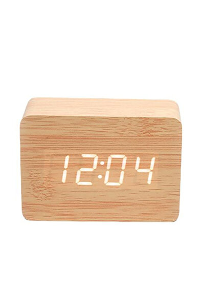 choice2 Bamboo Wooden Digital Alarm Clk for Bedroom Office Kitchen Bathroom D...