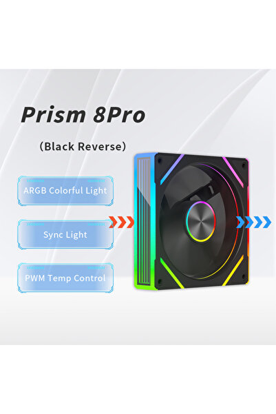Choice1 مروحة تبريد كمبيوتر PRISM 8 PRO مقاس 120 مم ARGB 4Pin PWM هادئة لوحدة...