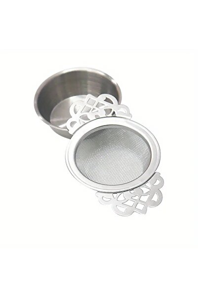 Choice قطعة واحدة فضية، نصف قطعة، مصفاة شاي مزدوج الأذن، شبكة دقيقة، مصنوعة م...