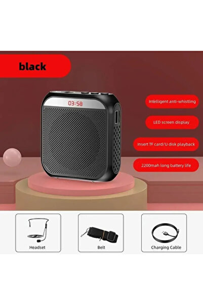 Choice مكبر صوت محمول أسود اللون مزود بميكروفون يُثبّت على الرأس، وصوت عالي ا...