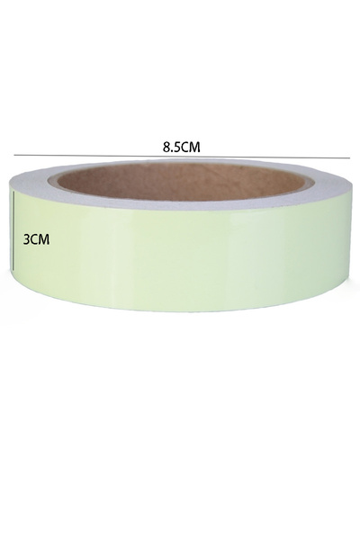 choice2 شريط أمان مضيء ذاتي اللصق أخضر اللون، مقاس 3×3 سم، قطعة واحدة، شريط ز...