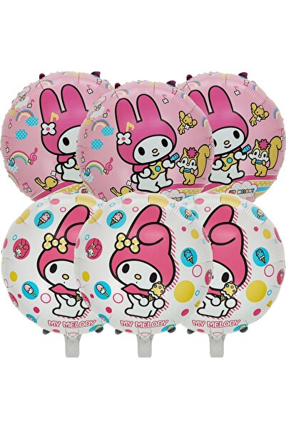 Choice9 مجموعة بالونات مينيسو مقاس 18 بوصة، 6 قطع، بالونات وردية بتصميم هيلو ...