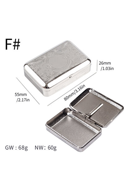 Choice4 علبة تبغ معدنية بنمط مربعات عشوائي، علبة تبغ معدنية، علبة غليون تبغ م...
