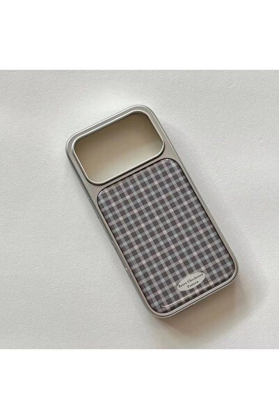 Choice11 iPhone17 Pro 1 Fashionable Checkered Pattern Electroplated Drip Glue...