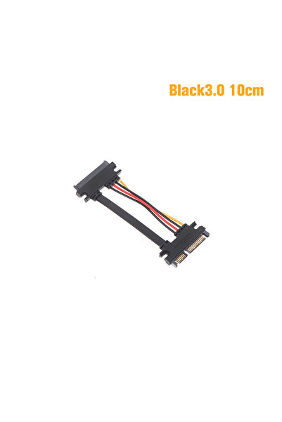 Choice4 كابل تمديد SATA أسود بطول 10 سم، 22 دبوس ذكر إلى أنثى، SATA 22 دبوس ذ...
