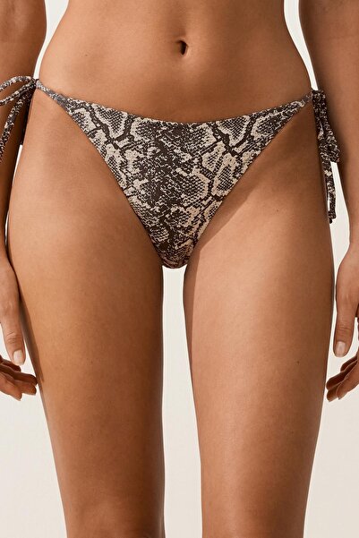Oysho Yılan desenli orta kesim bikini altı