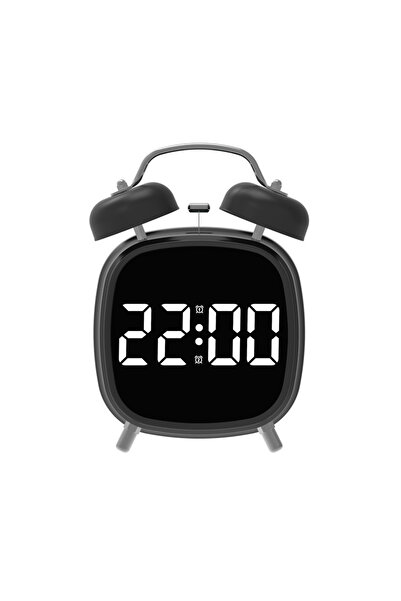 Choice6 BW Voice Control Digital Alarm Clk Double Bell Super Loud for Heavy S...