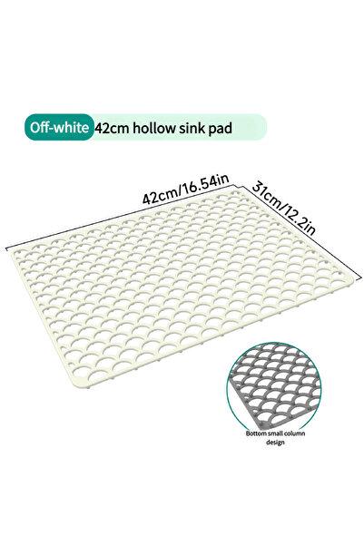 Choice1 Silicone Sink Mat 42WK- Off-white 42/46CM Kitchen No holes Silicone S...