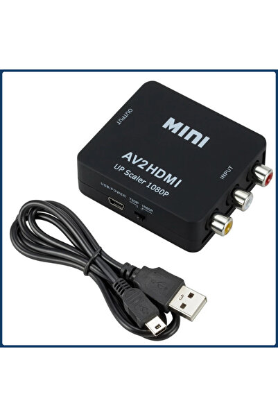 Choice Black-Classic Look 1080P RCA AV To HDMI-compatible Adapter Converter A...